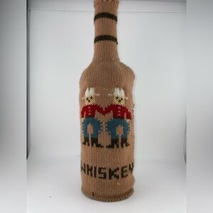 Whimsical Knit Liquor Bottle Sweater – Cowboys/ Whiskey – Vintage Knit By Hanson